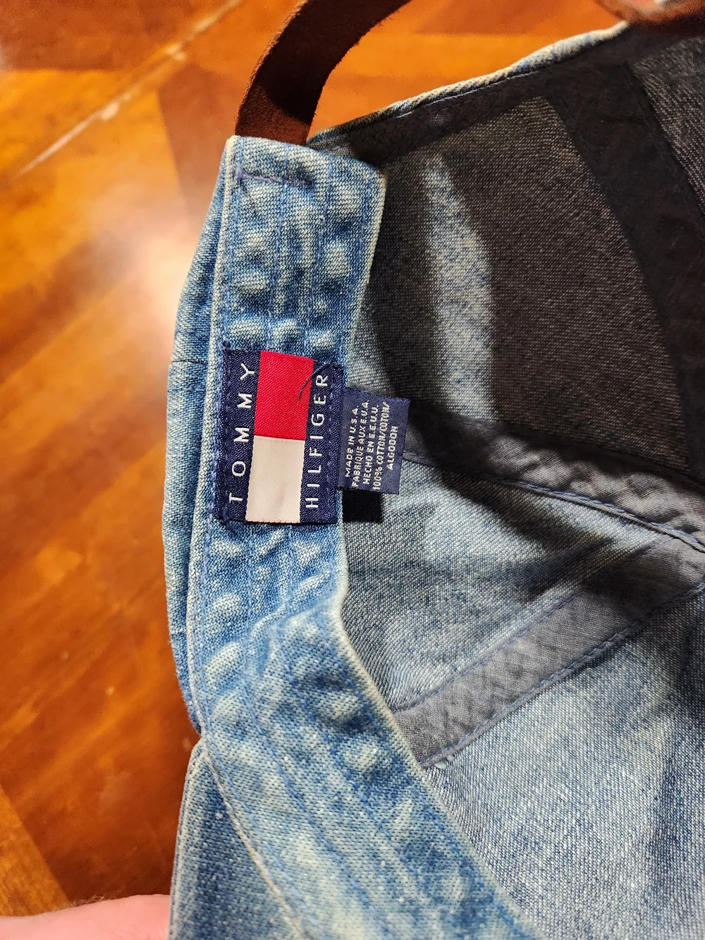 1990's Tommy Hilfiger Denim Strap Back Hat